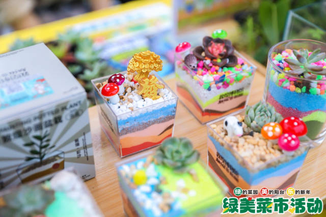 蔬菜沙画盆栽，为小朋友提供了一个动手、动脑的机会，亲手做出的精美盆栽意义十足。