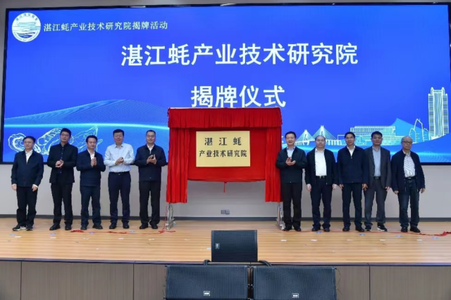 2023年12月16日，湛江蚝产业技术研究院揭牌活动在湛江湾实验室举行。