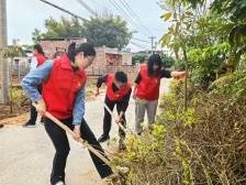 兴宁市新圩镇开展“党建红”引领“生态绿”助推绿美新圩植树活动