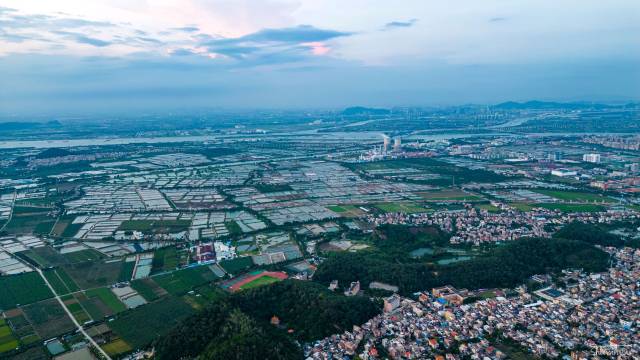 中山市三角镇俯瞰图。