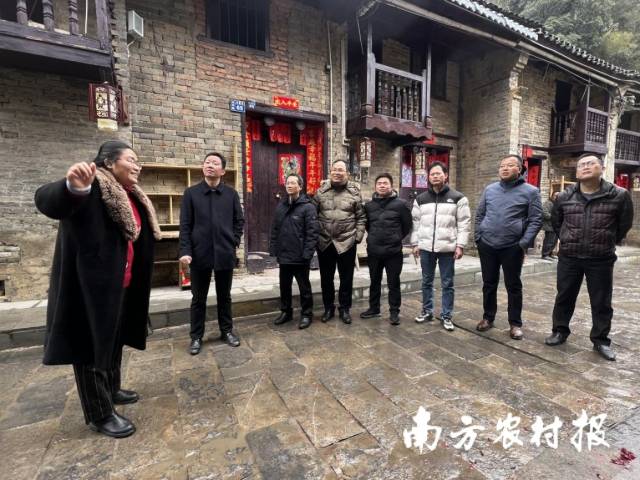 富川县考察团到金秀镇六段村调研。陈名扬/摄