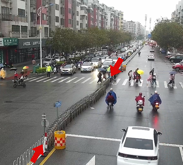 交通管制示意图。 交通管制示意图。