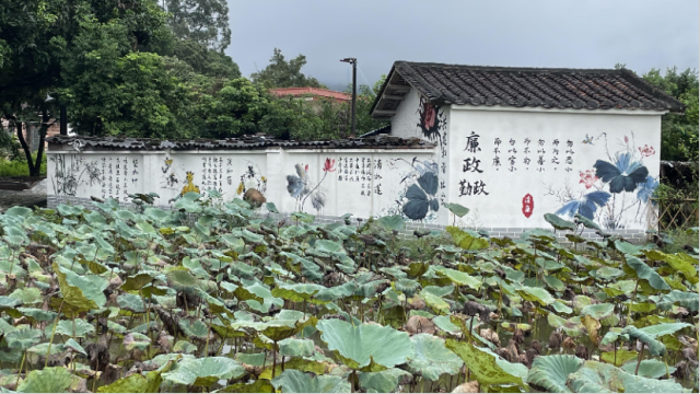 茅坳村的廉政文化墙绘